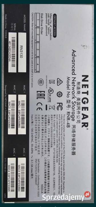 NAS Netgear ReadyNas RN 3130 dolnośląskie Wrocław sprzedam