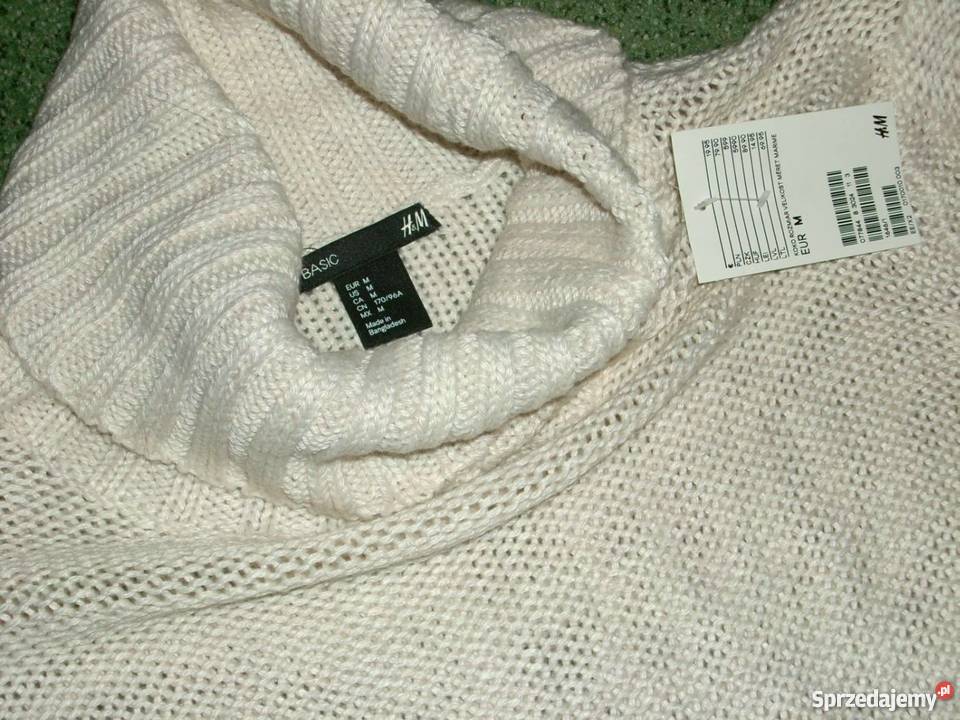HM ciepły NOWY sweter z golfem LUŹNY 36 38 H&M Nowy Sącz