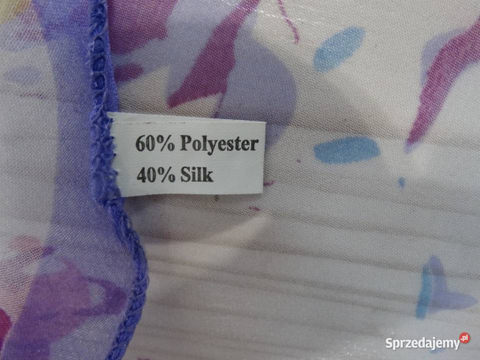 Apaszka Jedwabna Chustka Liliowy Kolor Pastelowy Dla kobiet podlaskie Łomża
