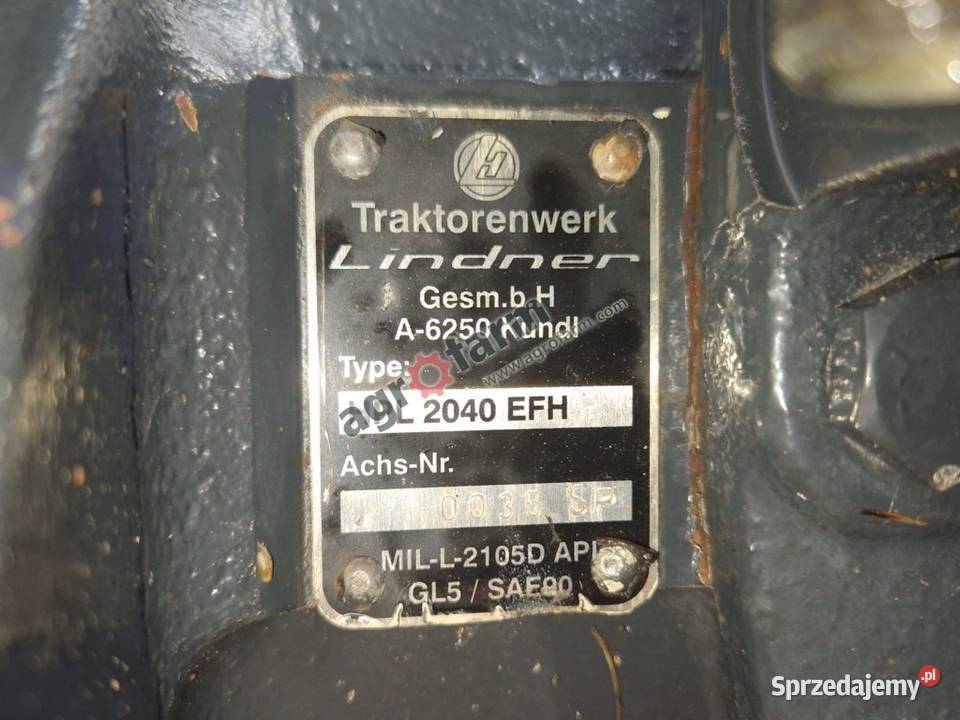 Przedni most oś Lindner Geotrac HPL 2040 EFH Układ kierowniczy i oś przednia Byków