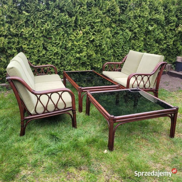 Duży zestaw ogrodowy z bambusa