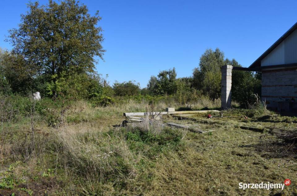 Działka budowlana 1239a z budynkiem 32m2 Tyczyn sprzedam
