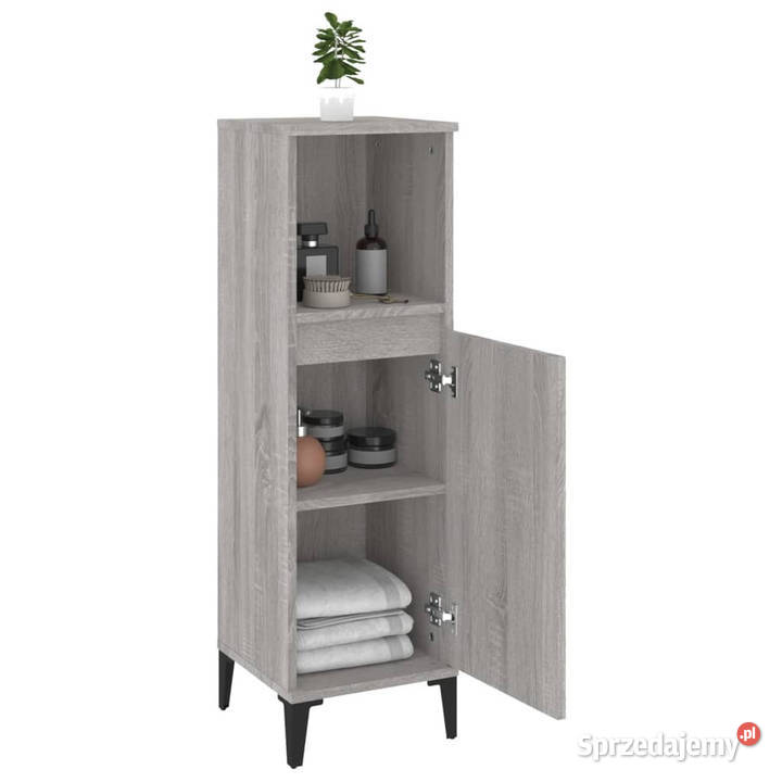 Szafka łazienkowa szary dąb sonoma 30x30x100 Warszawa