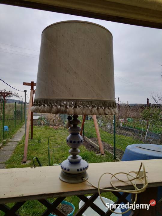 Sprzedam starą lampę cynowo ceramiczną Nowogard