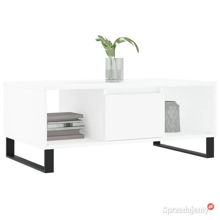 Stolik kawowy biały 90x50x365 materiał Warszawa