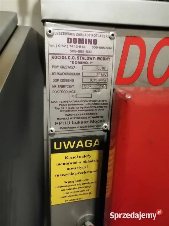 Piec ekogroszekpellet Kompletny z osprzętem 1500 stal