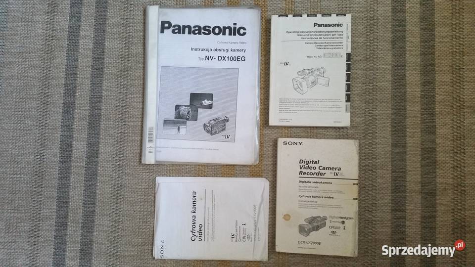 Instrukcje kamer video PANASONICSONY Rok wydania 2000 Puławy