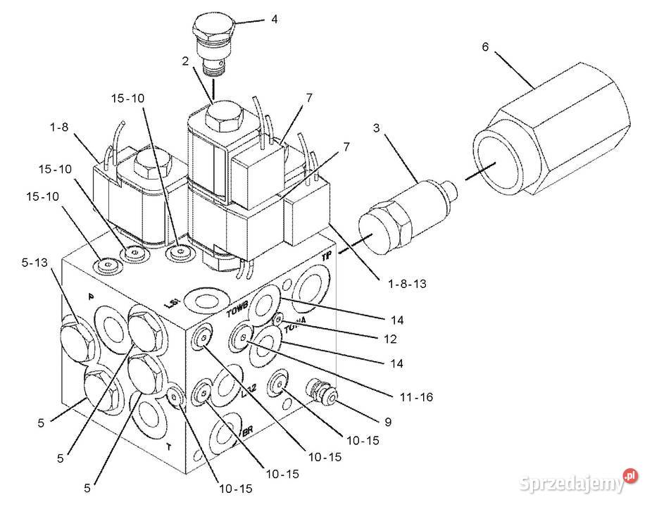 BLOK HYDRAULICZNY 1402540 CAT TH62 Motoryzacja Wilkowo sprzedam