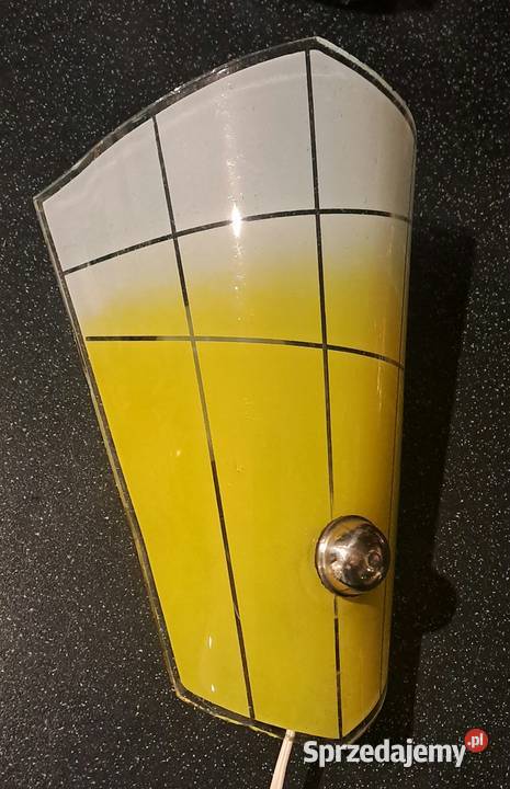 Kinkiet kolorowe szkło Prl Katowice