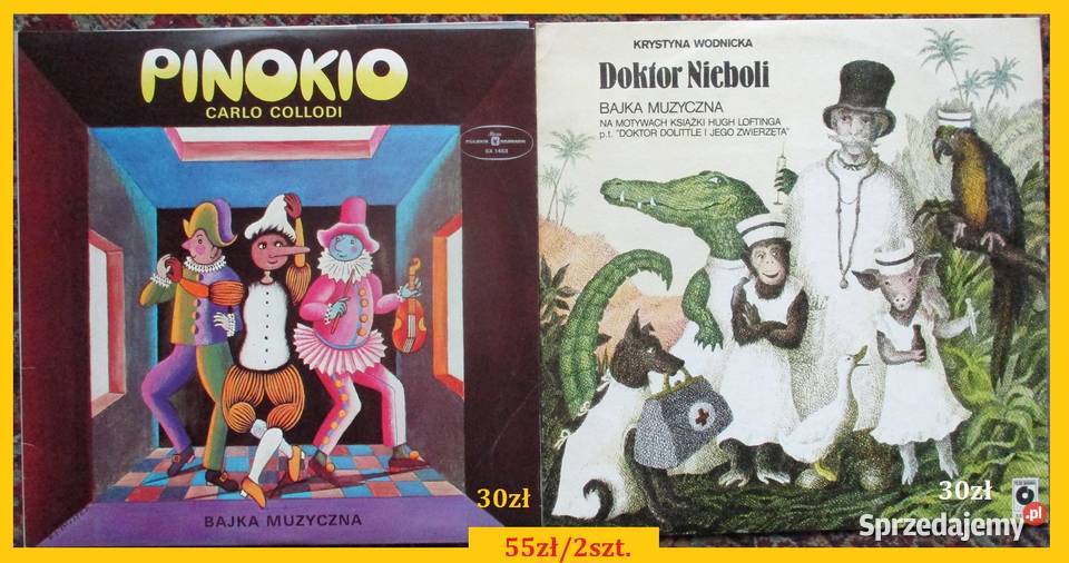 Płytybajki Pinokio Doktor Nieboli Chotomska łódzkie Łódź