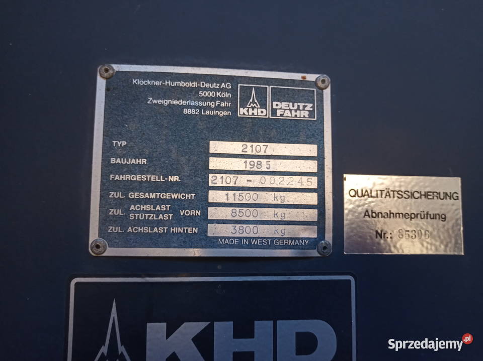 Kombajn Deutz 1630H Deutz-Fahr opolskie Kędzierzyn-Koźle sprzedam