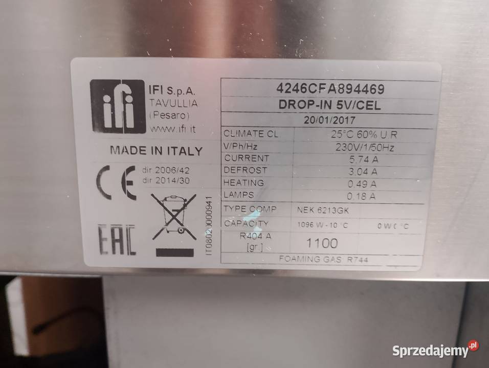 Witryna chłodnicza IFI DROPIN DELICE 3 sprzedam