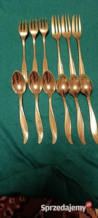 Sztućce kawowe srebrne zestaw Jubiler firma Wrocław