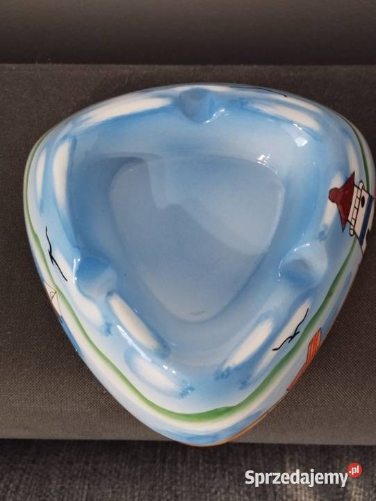 Ceramiczna popielniczka z ładnym motywem morskim śląskie Pszczyna