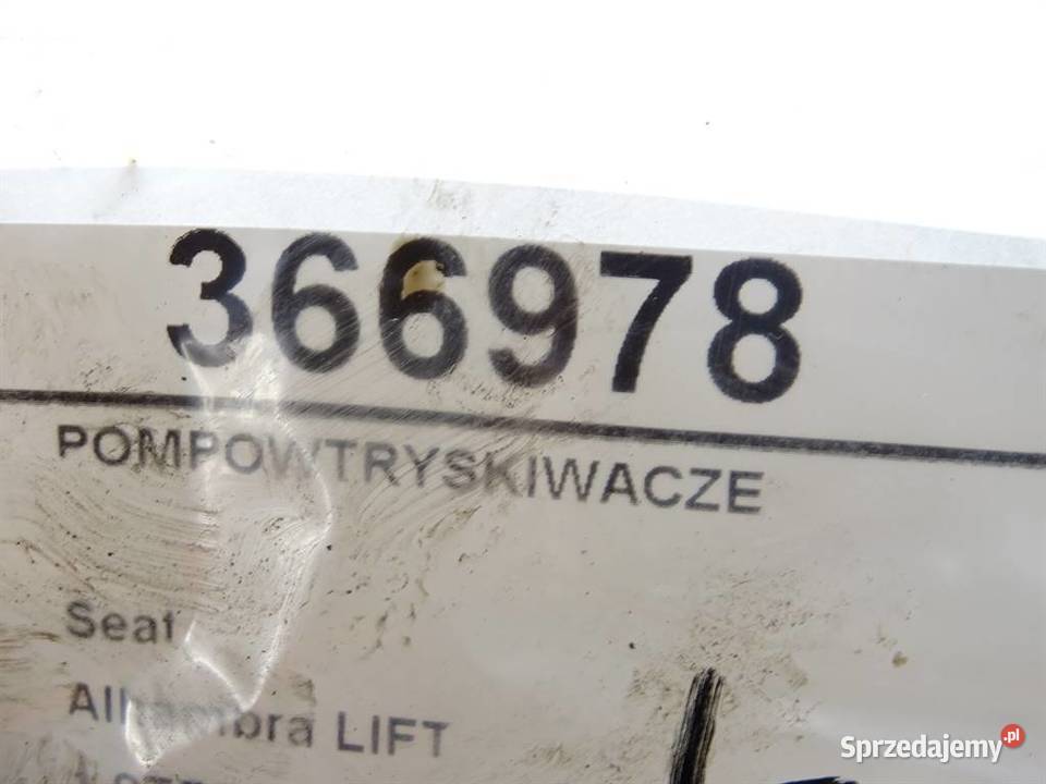 POMPOWTRYSKIWACZE SEAT ALHAMBRA I 0414720038 19 sprzedam