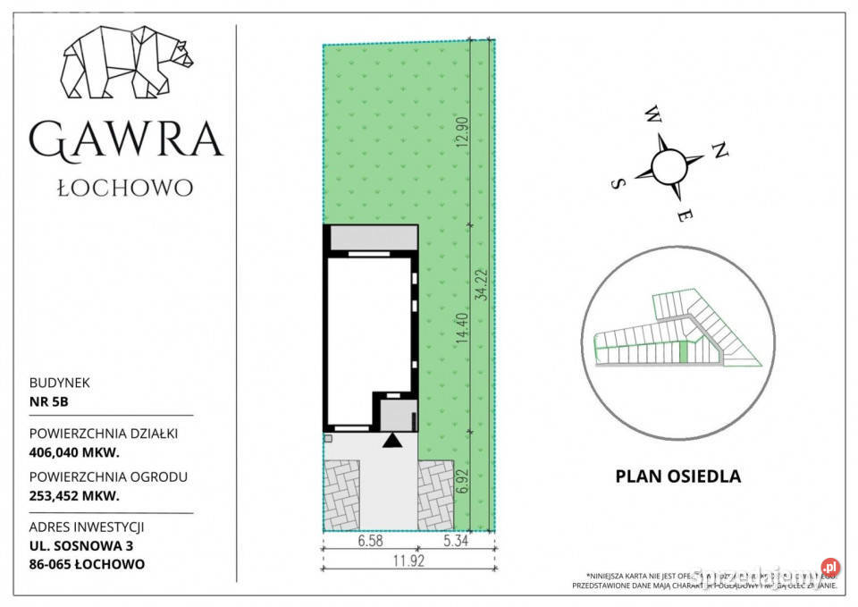 sprzedaży domu bliźniaka Łochowo 1086m2