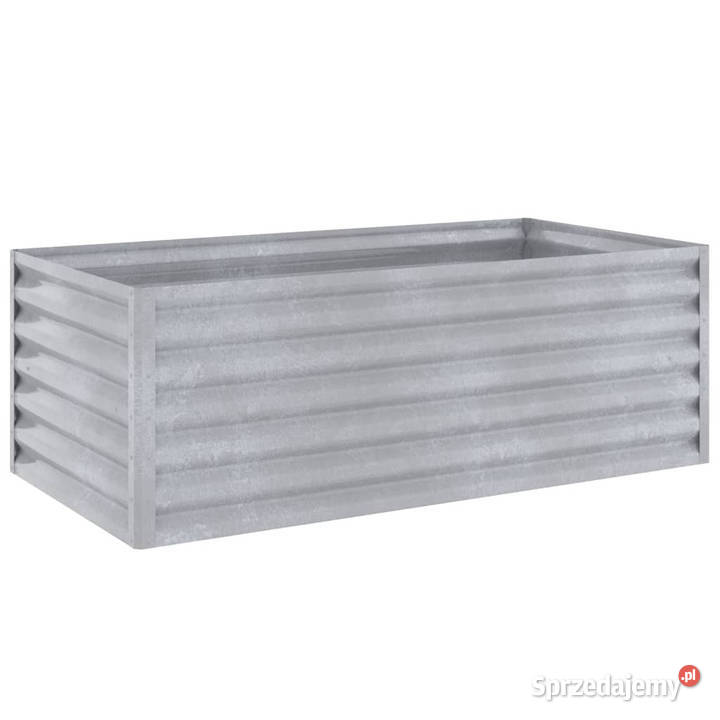 Podwyższona donica 100x50x36 stal kortenowska