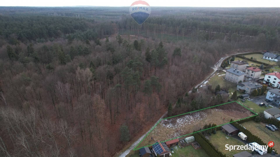 Działka budowlana lesie Kobiór 117 ar