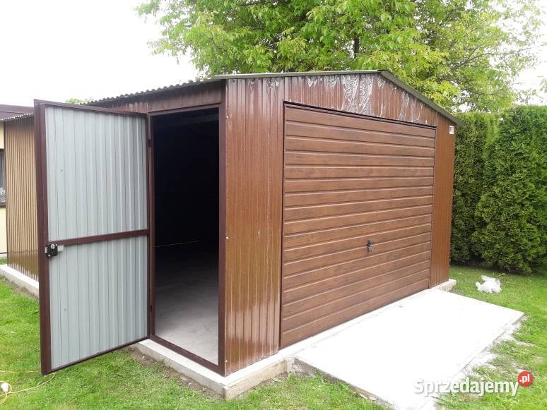 Podwójny Garaż Blaszany w kolorze Orzech 8x6m Kraków