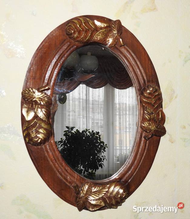 Drewniane lustro Allerlei ręcznie Przemyśl