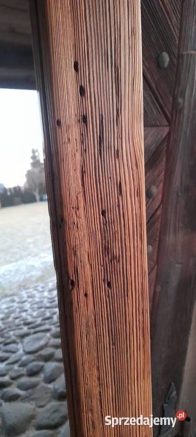 Duże lustro z ramą ze starego drewna Rękodzieło Kamieńczyk