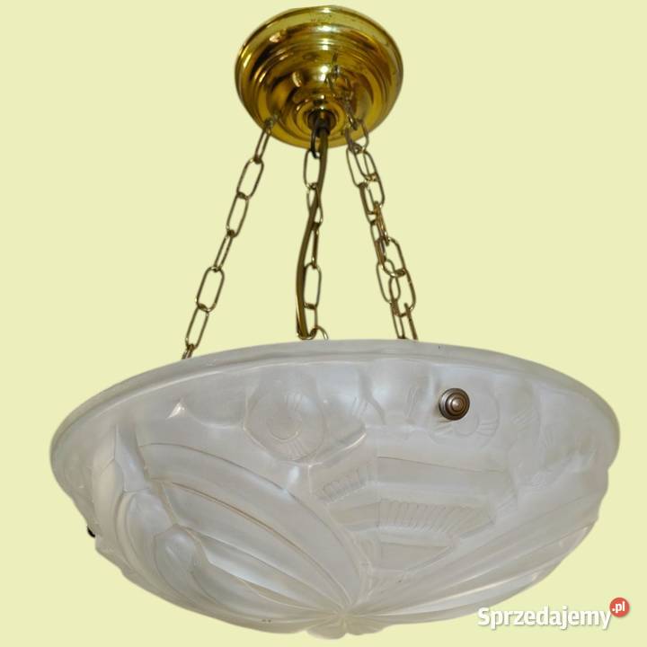 Lampa Art Deco Francja lata 30 H Mouynet vintage Kalisz