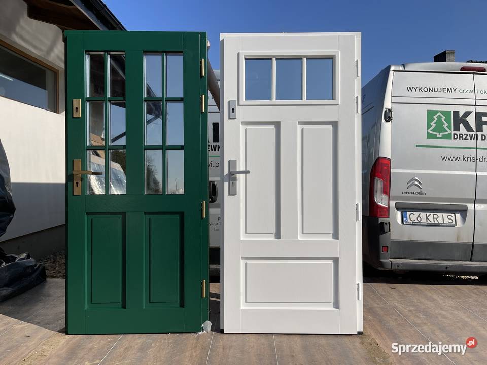Drzwi drewniane zewnetrzne ocieplane CZYSTE