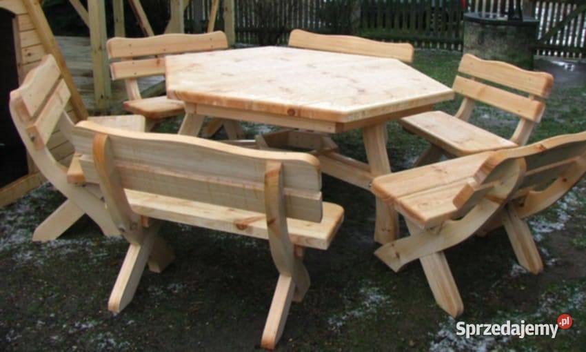 Meble ogrodowe drewniane producent lite drewno Zestawy mebli ogrodowych Toruń