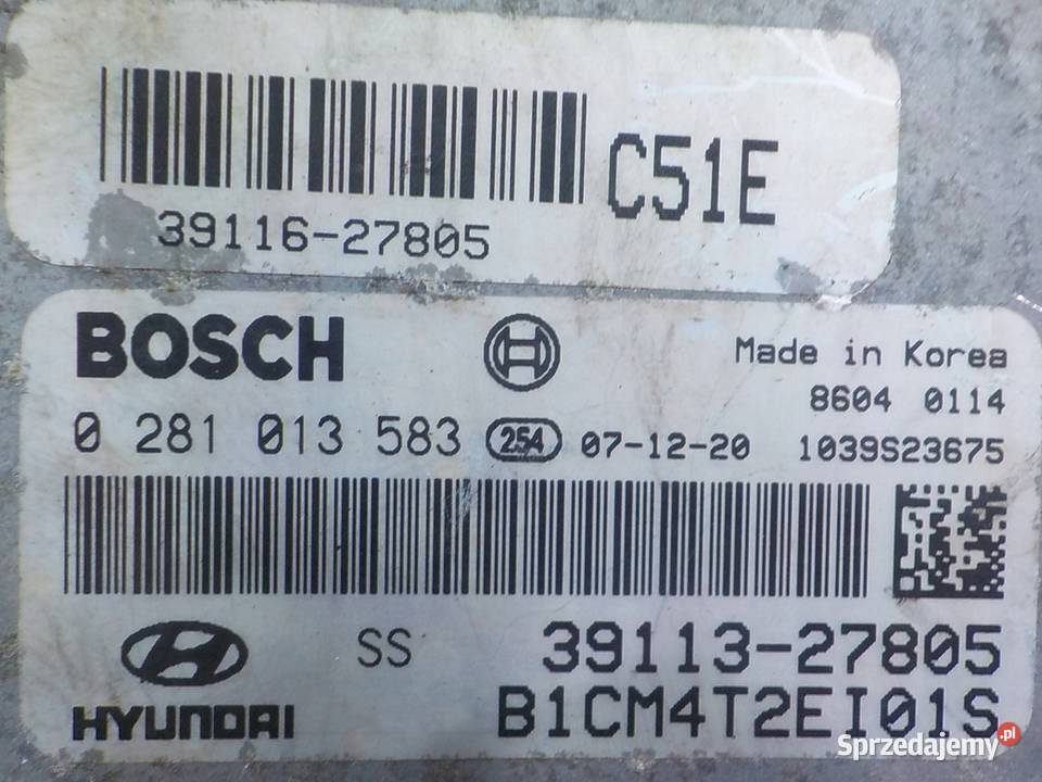 HYUNADI SANTA FE II 22 CRDI 09r 5D sterownik Czujniki i sterowniki mazowieckie Suków