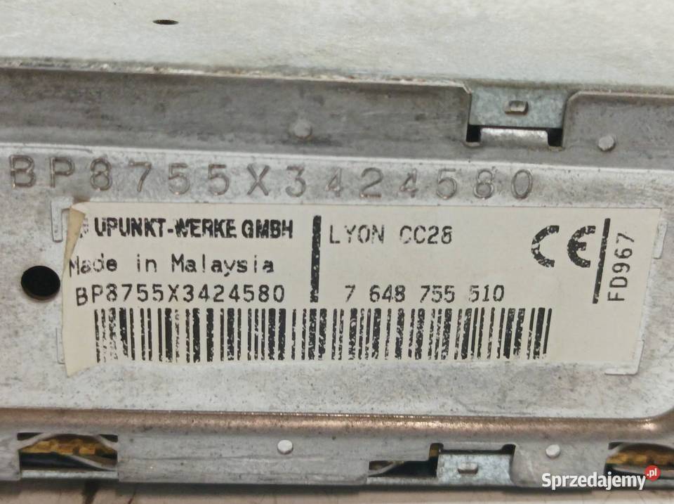 RADIO BLAUPUNKT BP8755X3424580 7648755510