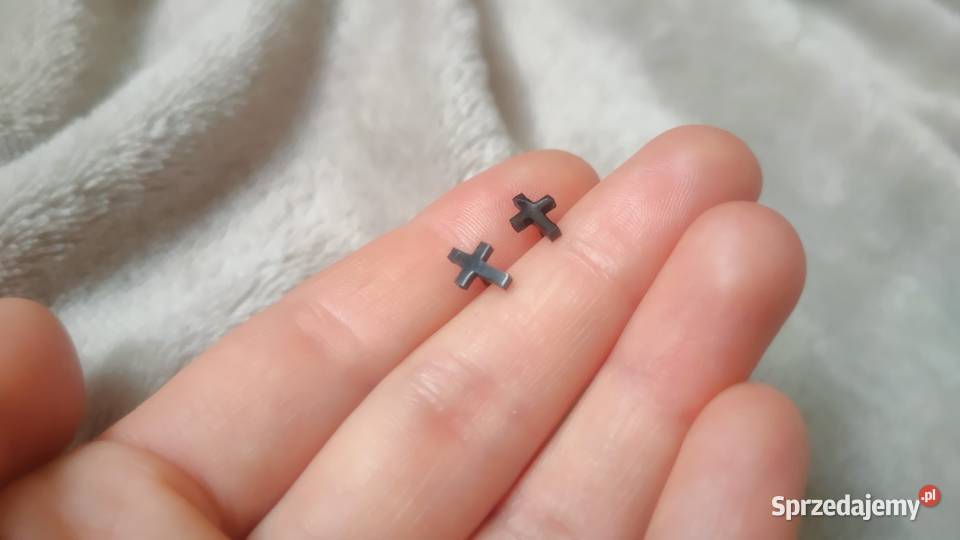 Kolczyki wkrętki ze stali nierdzewnej krzyże Tarnowskie Góry