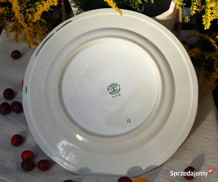 Duży stary talerz bajkowy patera vintage Lublin