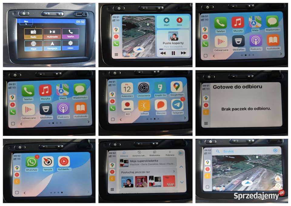 AUTO27 Film dci95 Navi PDC CarPlay Android Iwł Sandero Stepway sprzedam
