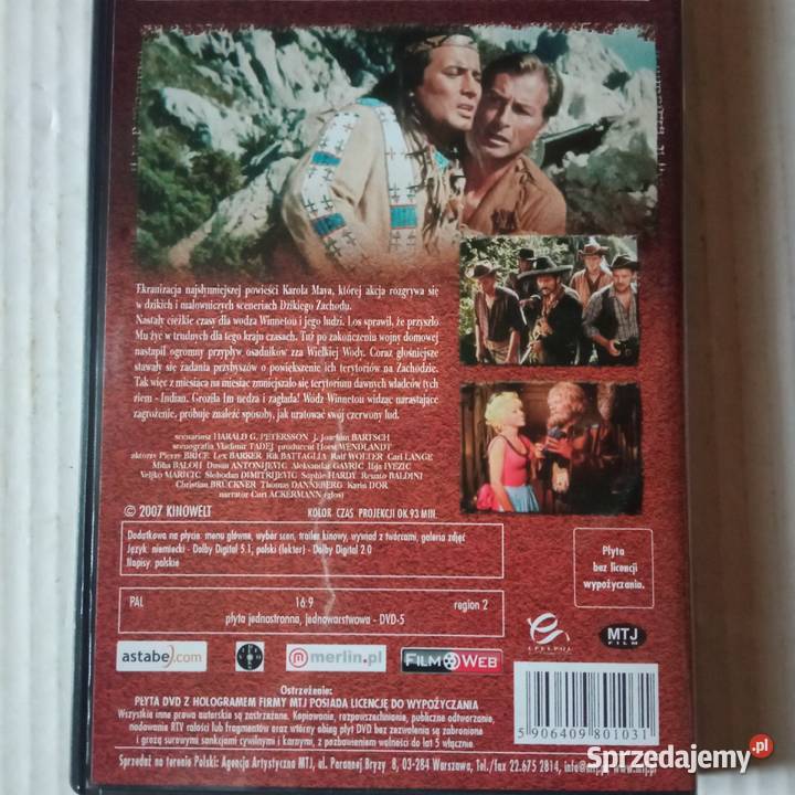 Kolekcja Karola Maya 5 filmów DVD z Winnetou przygodowy Gliwice