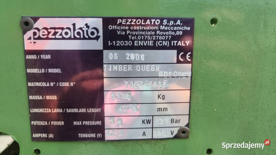 Trak Piła Taśmowa Pezzolato Timber Queen HD500ES Karsin