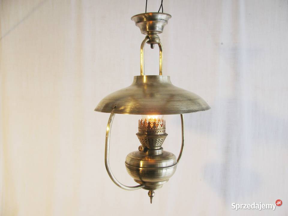 Lampa wisząca antyk mosiądz Szczecinek