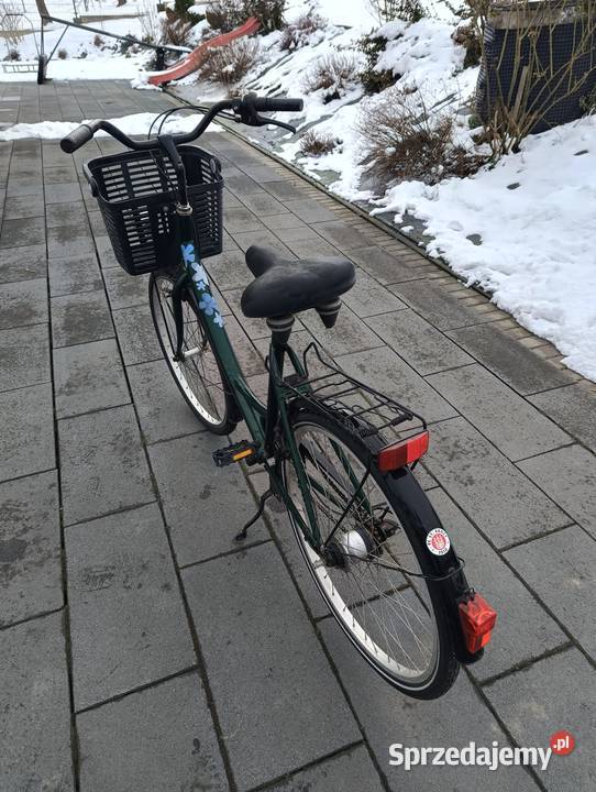 Rower miejski 28 z koszykiem i bagażnikiem stan