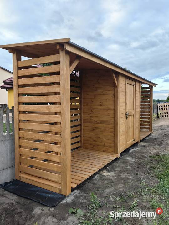 Drewutnia z domkiem narzędziowym 6 x 11m solidna