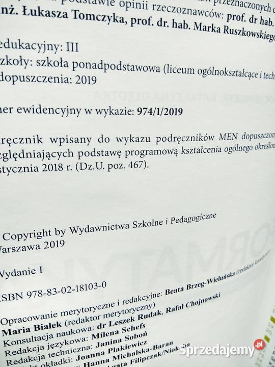 Informatyka WSiP outlet wyprzedaż podręcznik Warszawa
