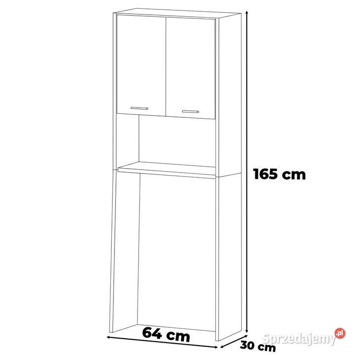 Szafka Łazienkowa Stojąca Pralkę Słupek Regał