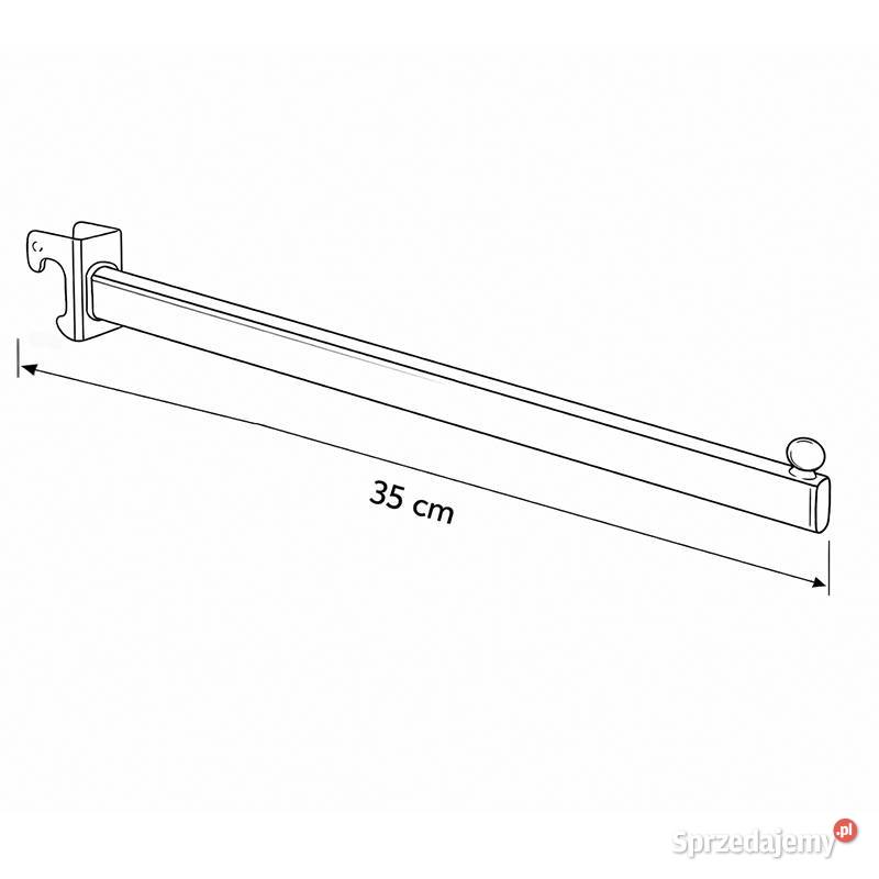 Zawieszka sklepowa Z27 na owal prosta chrom Kraków