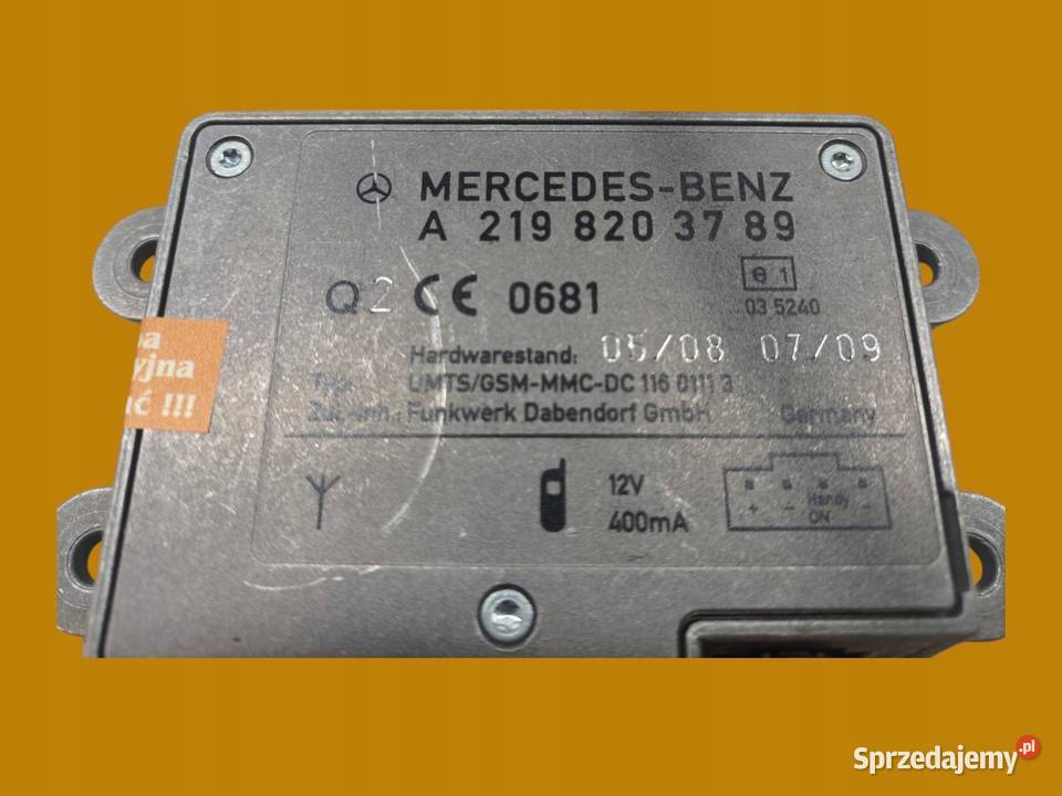 MODUŁ ANTENY WZMACZNIACZ A2198203789 Rok produkcji 2009