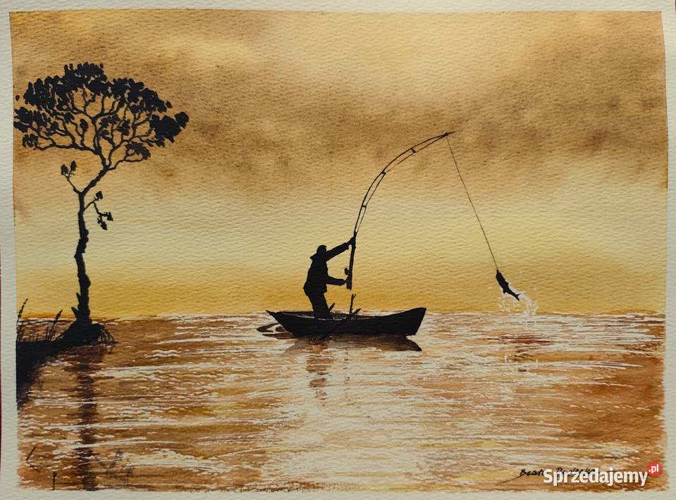 072 Akwarela Akwarelka Obraz pt Hobby Zamczysk