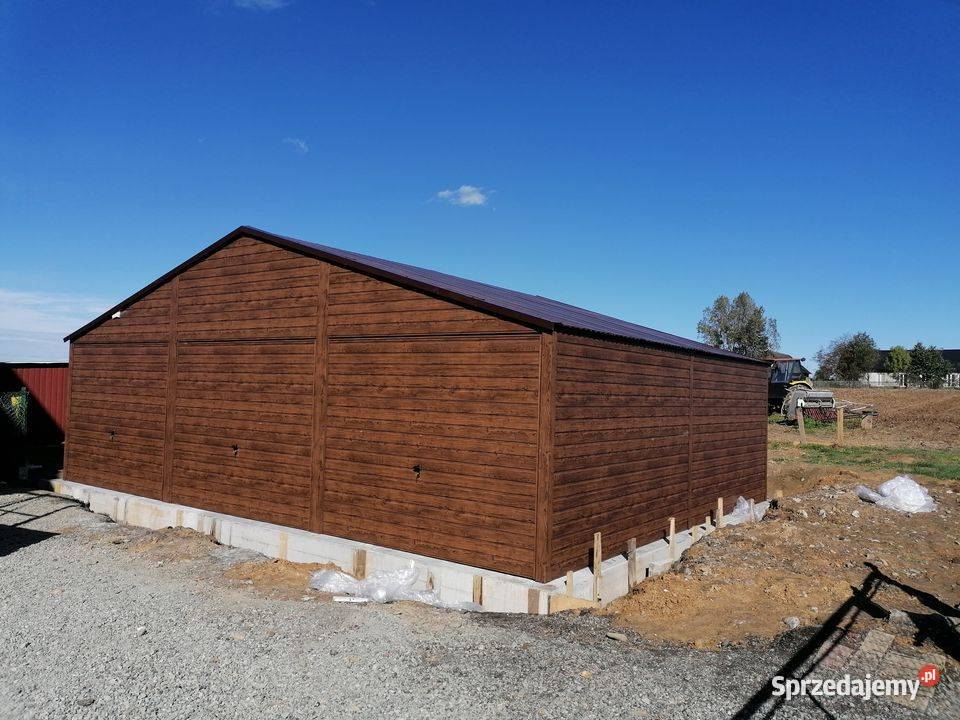 Garaż Blaszany Drewnopodobny 4x6 Garaże Blaszane podkarpackie Sanok
