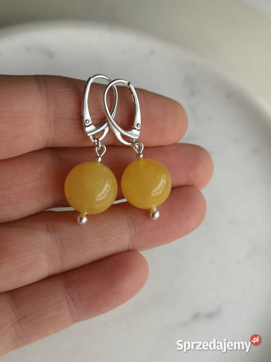kolczyki z bursztynem Kolczyki kujawsko-pomorskie Mirakowo