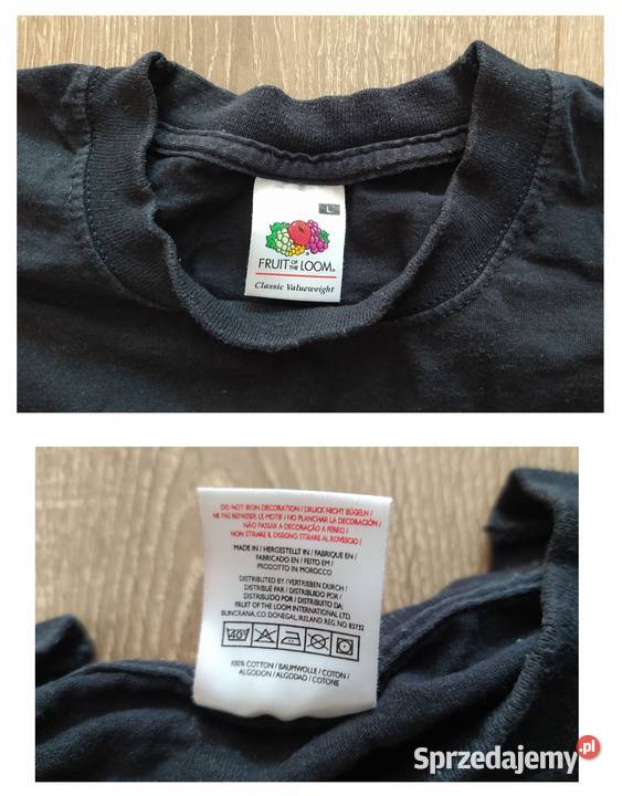 Tshirt damski Fruit of the Loom czarny Hajnówka