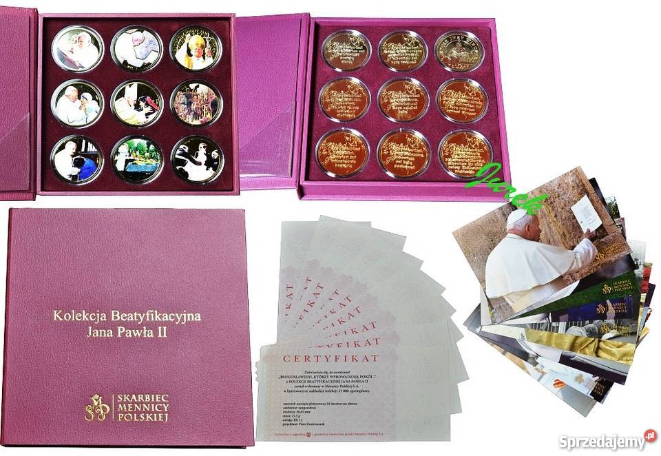 Jan Paweł II Papież Moneta Medal ZŁOTO Banknot Sosnowiec sprzedam