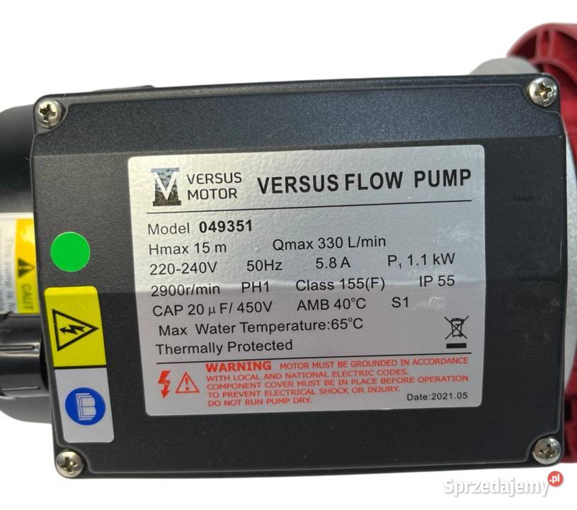 Pompa myjąca VERSUS typ K zamiennik pompy Sirem Warszawa