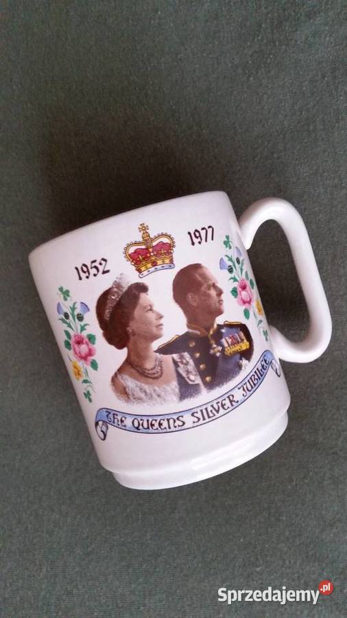 Angielski kubek QUEENS SILVER JUBILEE 19521977 Pozostałe Puławy
