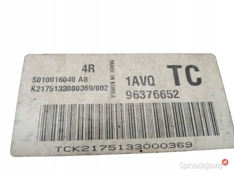 STEROWNIK SILNIKA 96376652 Chevrolet Aveo I Rok produkcji 2004